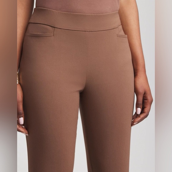 Chico’s Women’s Dried Mushroom Brigitte™ Slim Full-Length Trouser Pants Size 8R - Picture 15 of 15